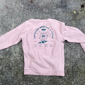 Independent Trading Company Crewneck Sweatshirt Pink Size Large
